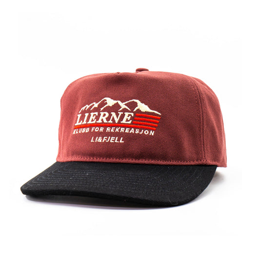Lierne Kanvas Caps - Vinrød/Svart