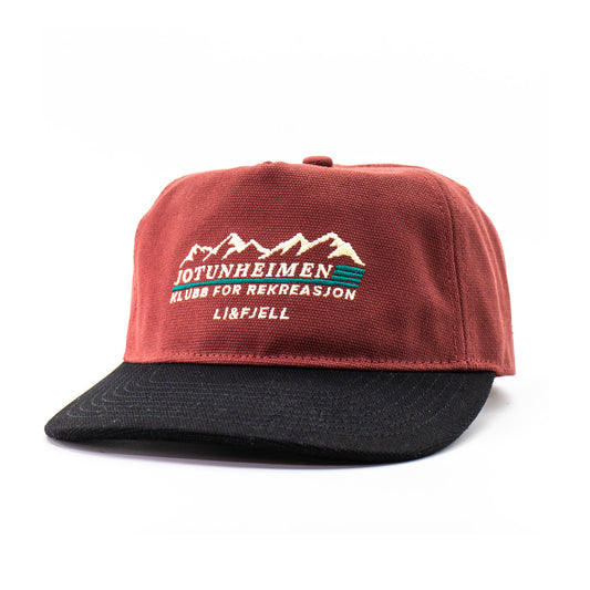Jotunheimen Kanvas Caps - Vinrød/Svart