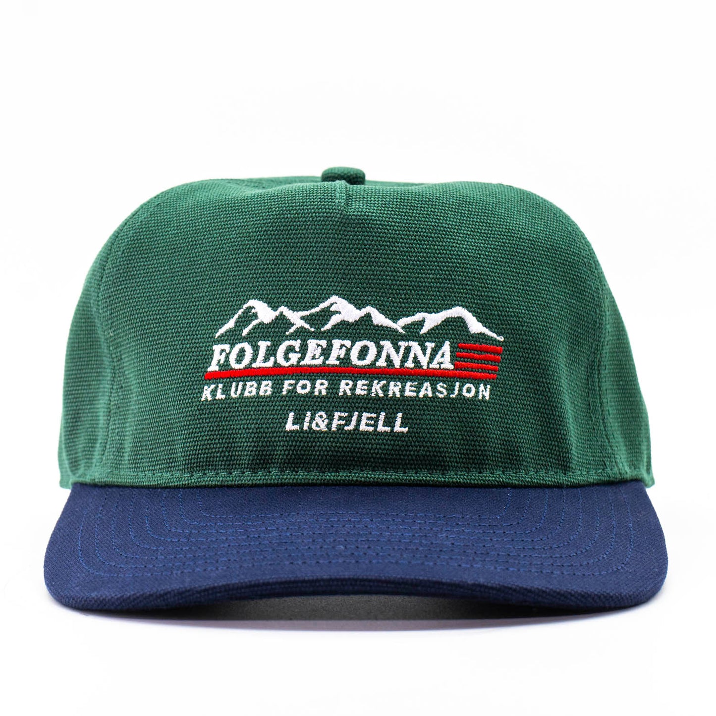 Folgefonna Kanvas Caps - Grønn/Navy