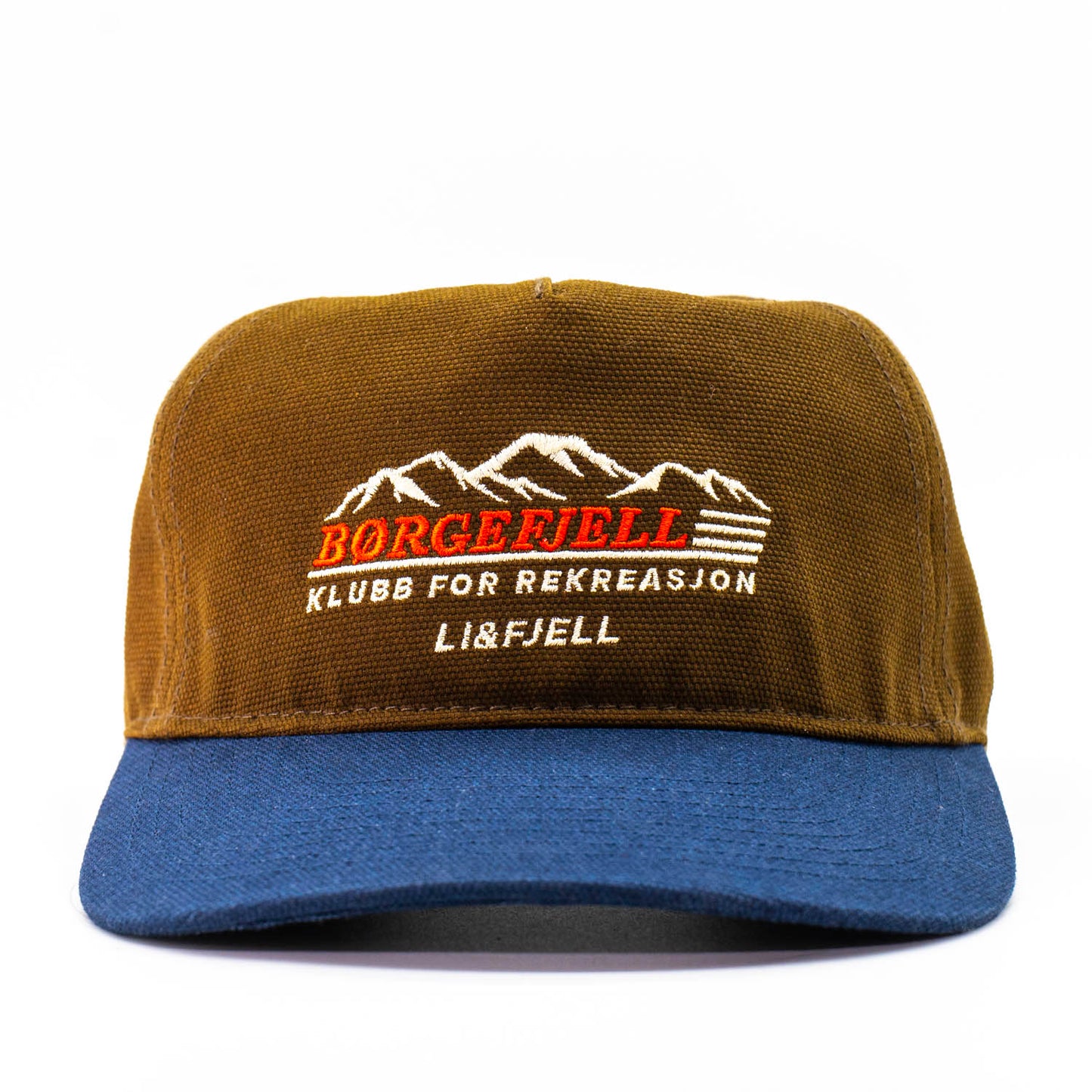 Børgefjell Kanvas Caps - Mørkebrun/Blå