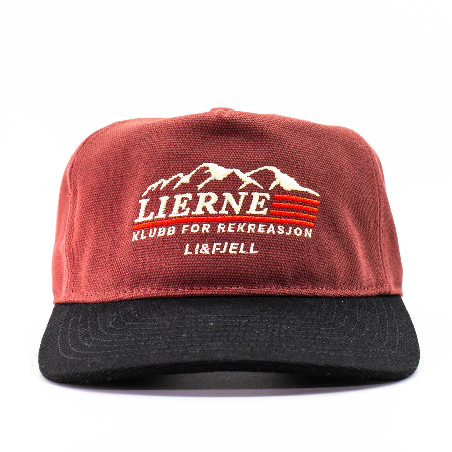 Lierne Kanvas Caps - Vinrød/Svart
