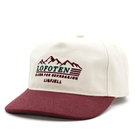 Lofoten Rekreasjon Caps – Hvit/Burgunder
