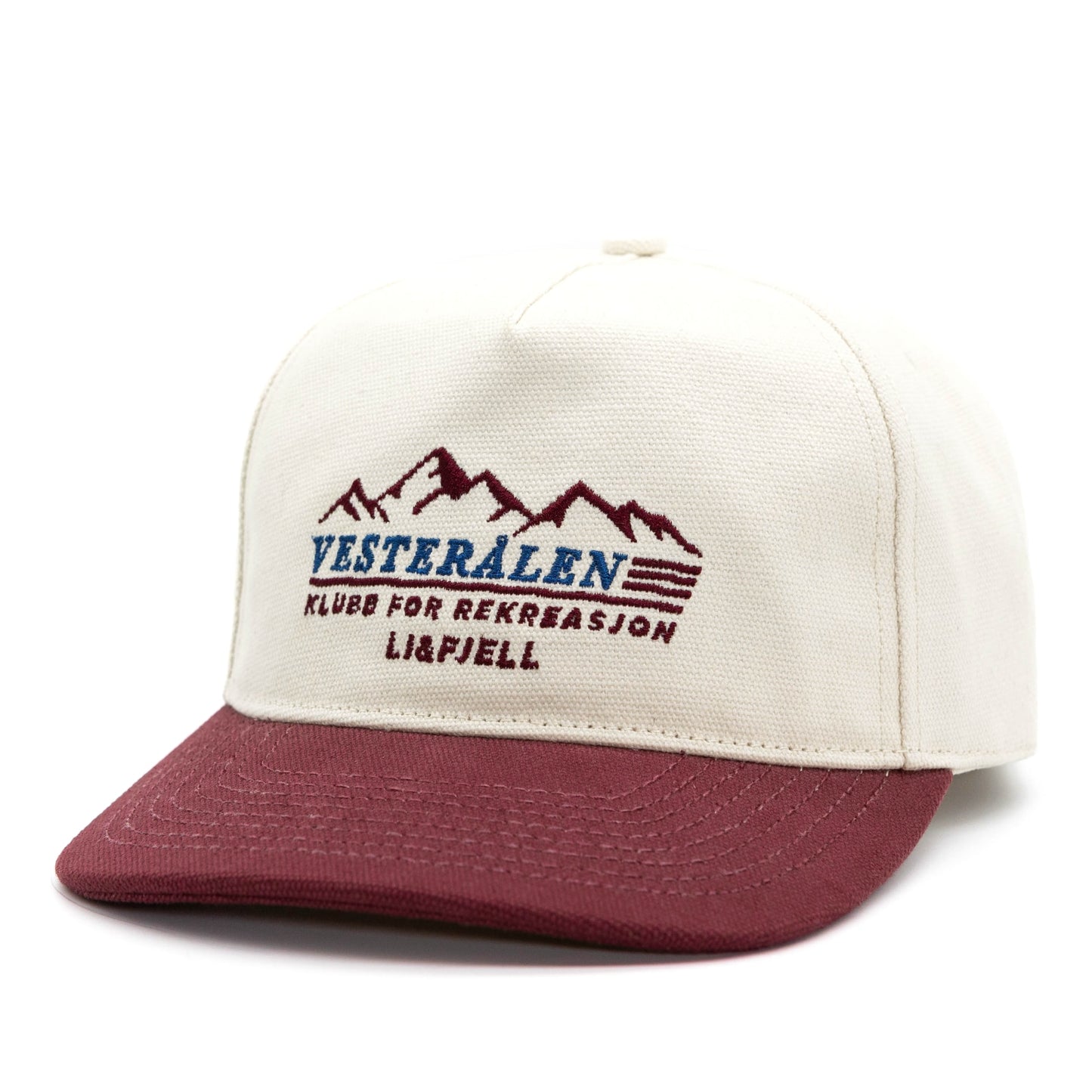 Vesterålen Rekreasjon Caps – Hvit/Burgunder