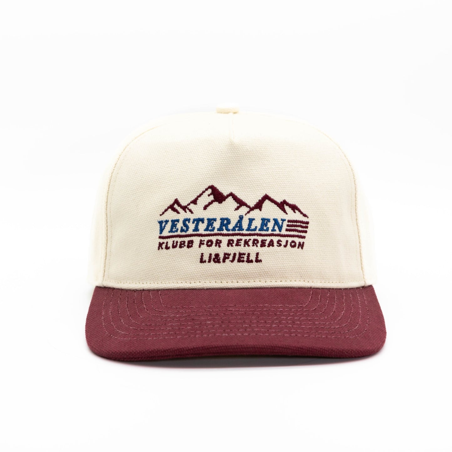 Vesterålen Rekreasjon Caps – Hvit/Burgunder